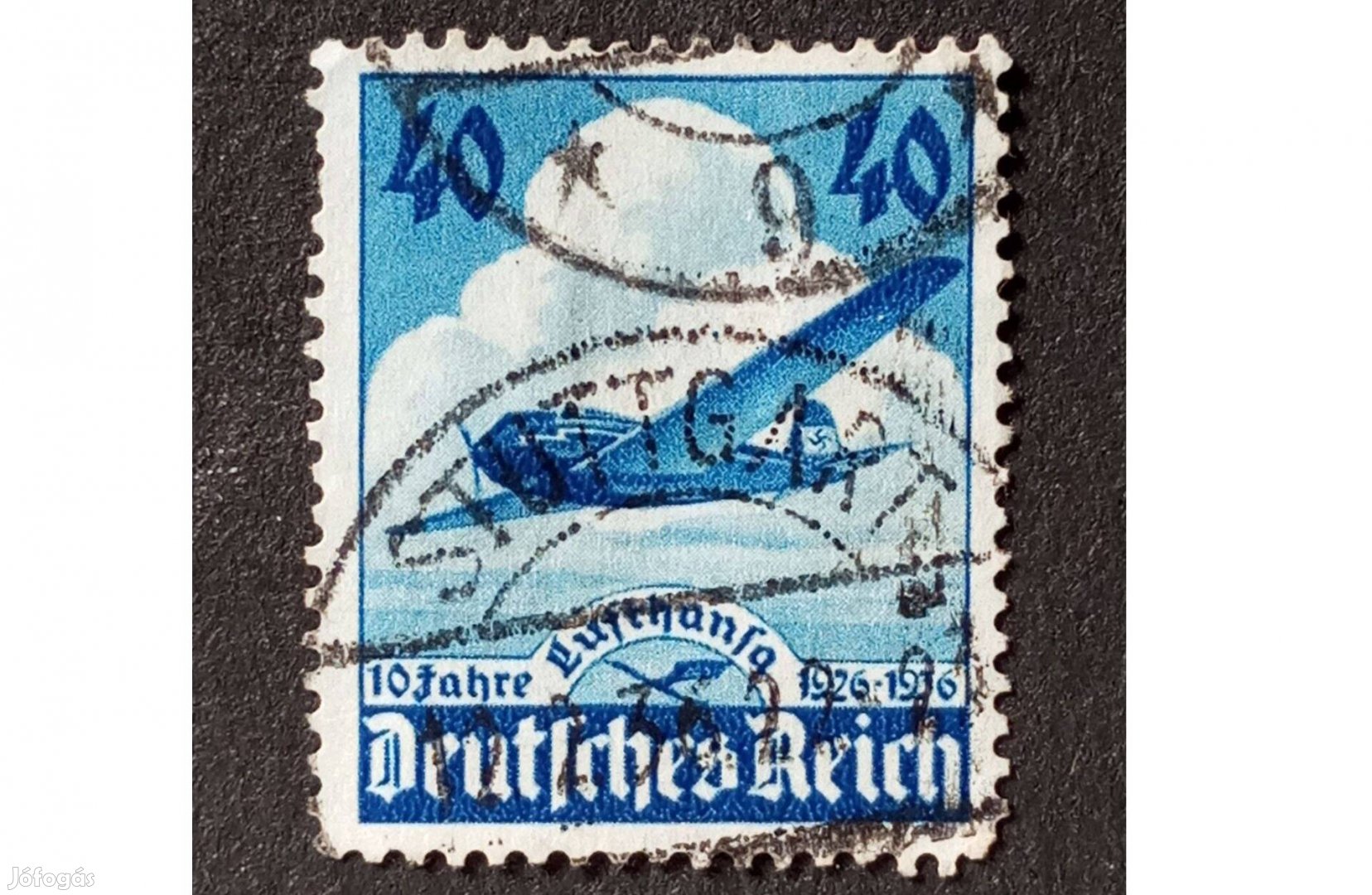 Deutsches Reich pecsételt bélyeg 1936 A Lufthansa 10. évfordulója