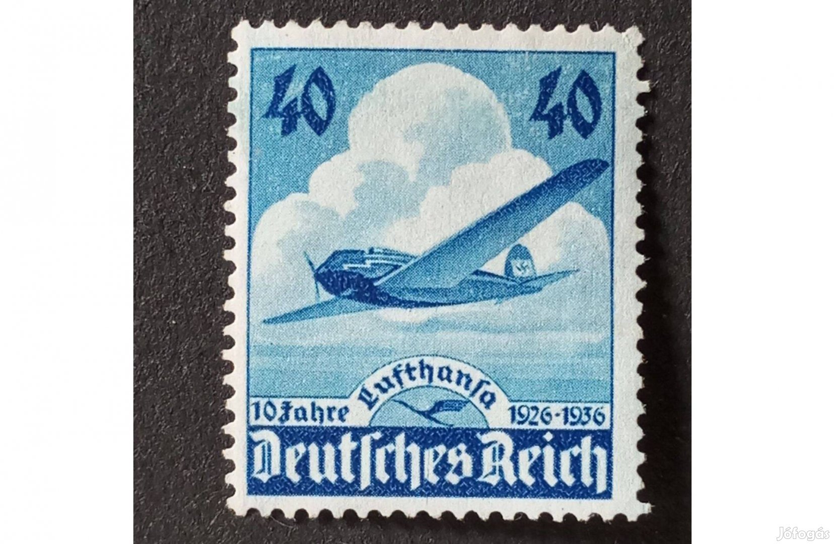 Deutsches Reich postatiszta bélyeg 1936 A Lufthansa 10. évfordulója