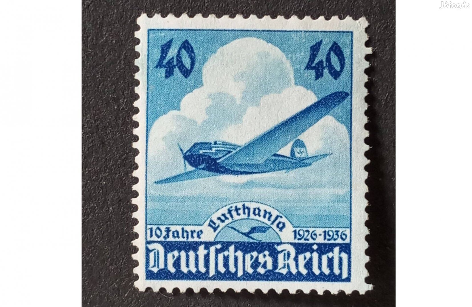 Deutsches Reich postatiszta bélyeg 1936 A Lufthansa 10. évfordulója