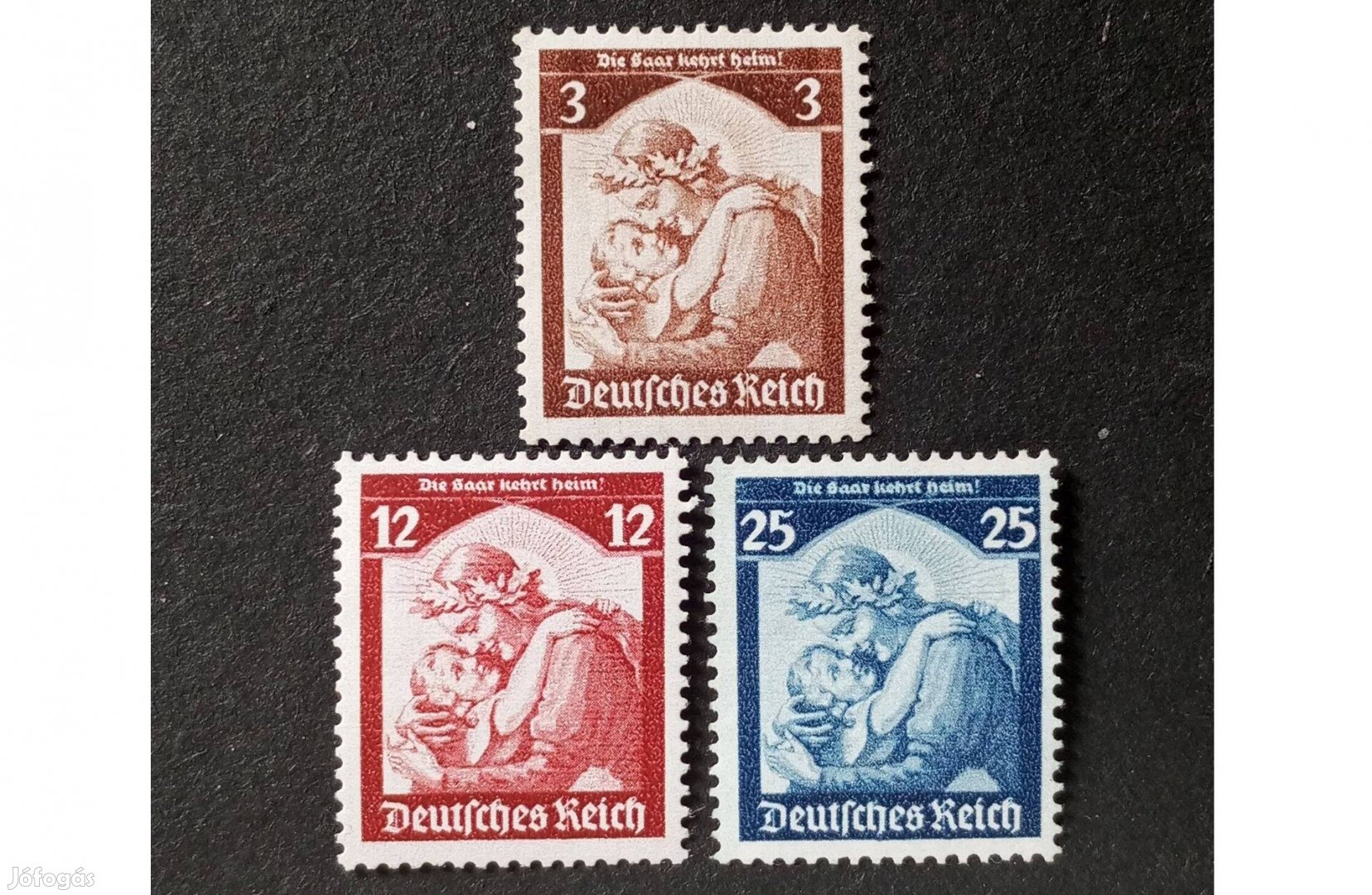 Deutsches Reich postatiszta bélyegsor 1935 Saar's Re-annexation