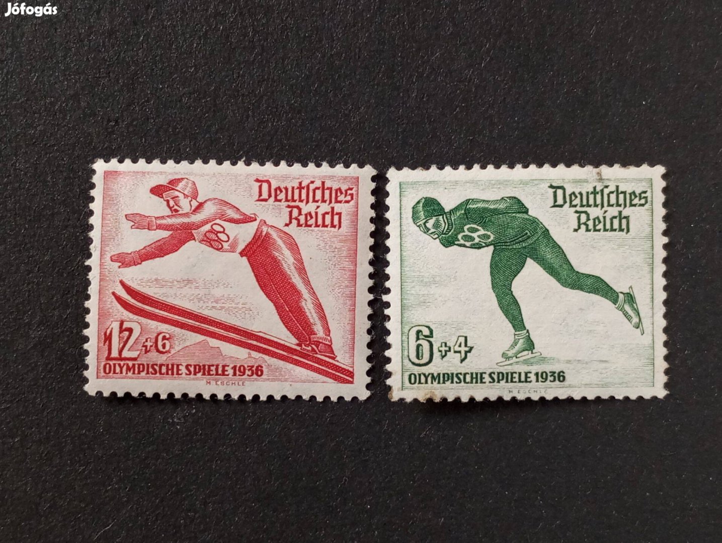 Deutsches Reich postatiszta bélyegsor 1935. évi téli olimpiai játékok