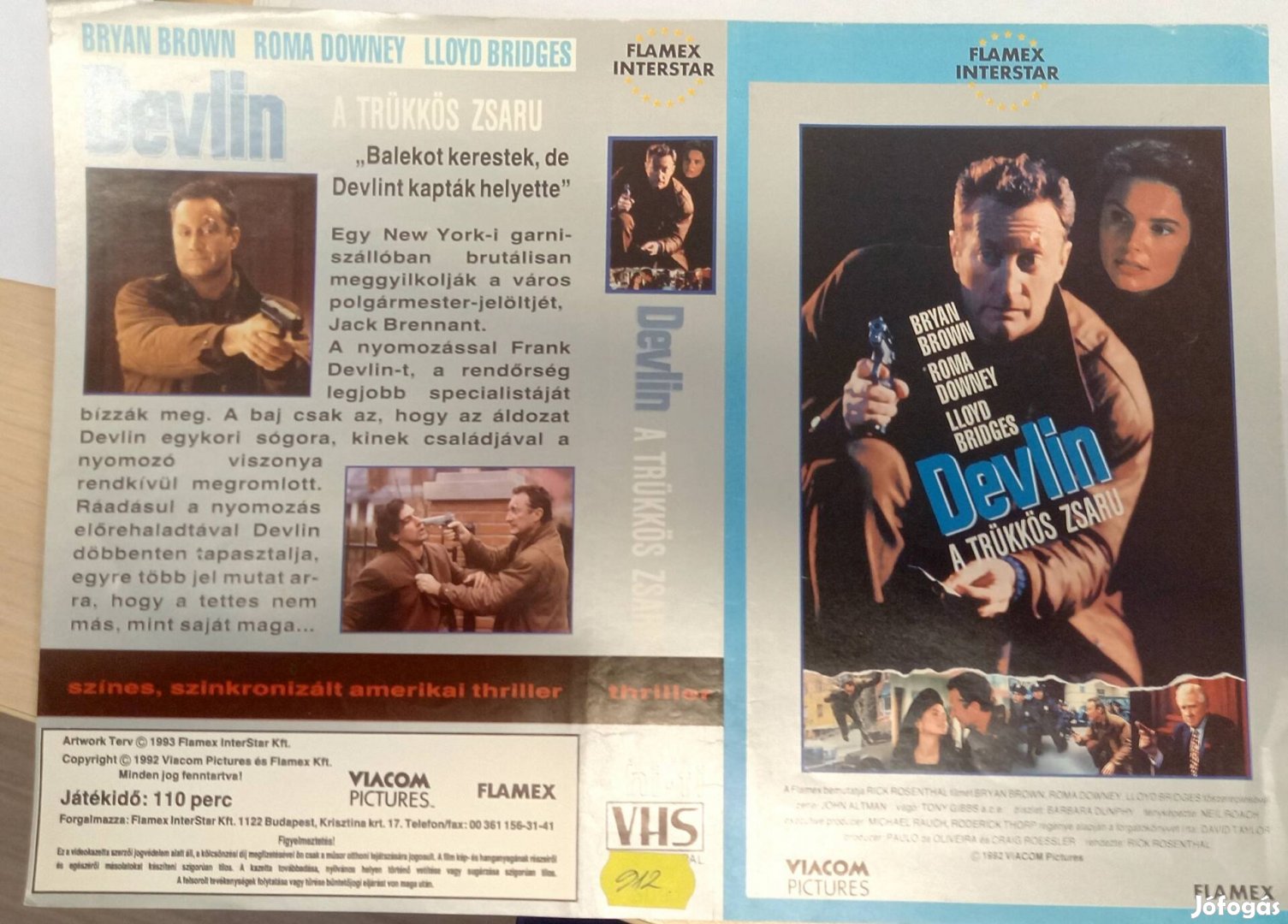 Devlin - A trükkös zsaru - thriller vhs - Bryan Brown