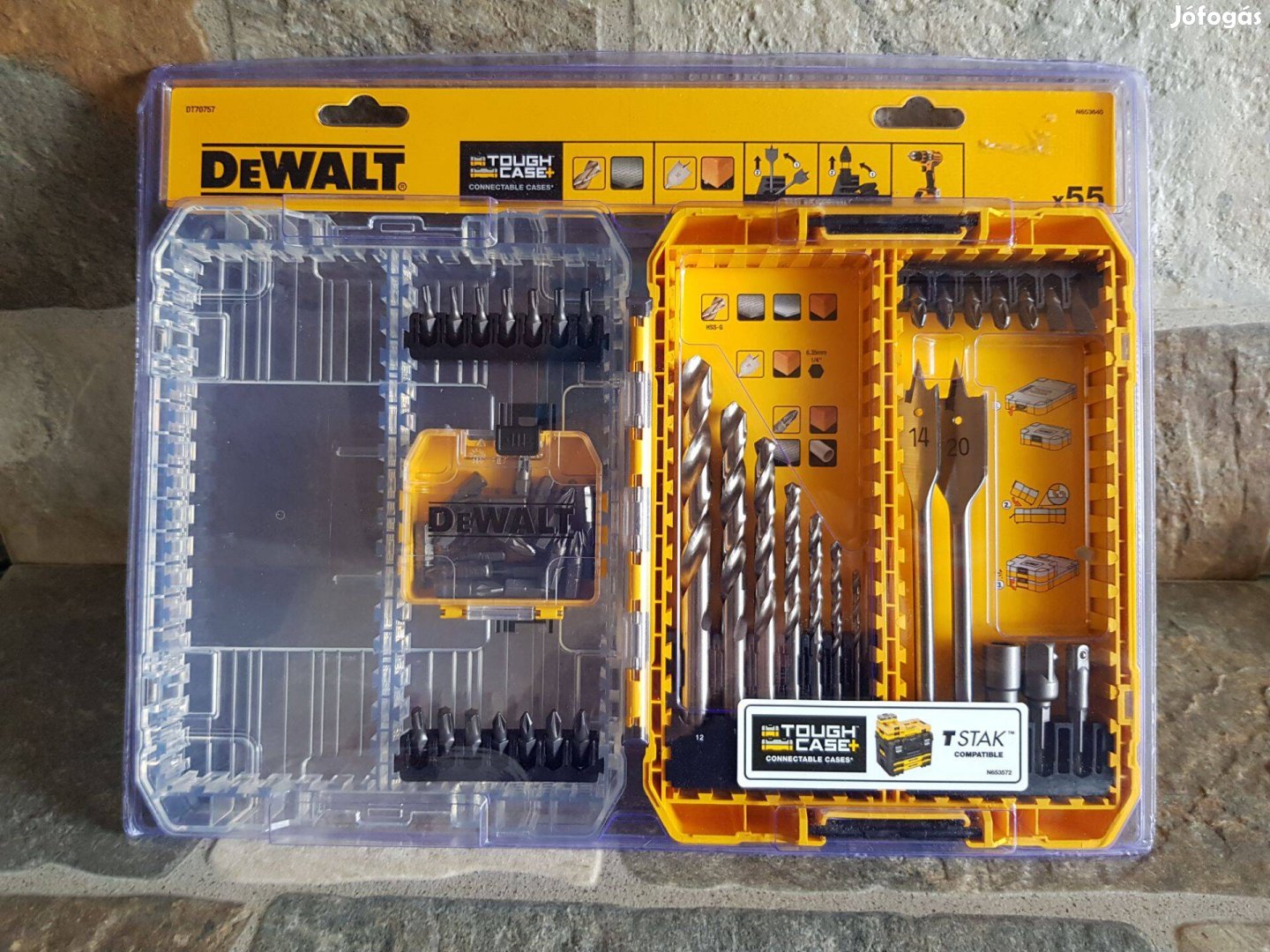 Dewalt 55 részes fém fa Fúrószár Bit készlet Bitkészlet Lapos fúró