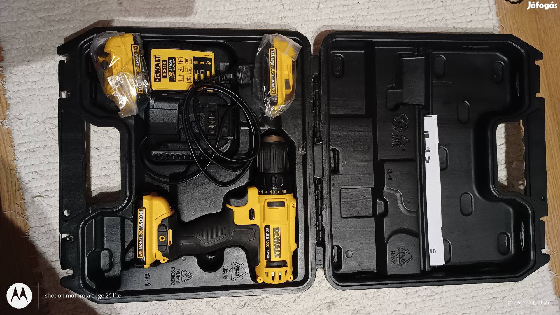 Dewalt Csavarbehajtó DCD710D2 Xr Lithium Ion fúrócsavarozó tokmányos