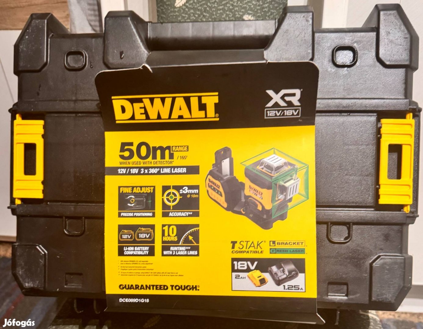 Dewalt DCE089D1G18-QW Zöld vonallézer ipari( 2 hónapot használt, 3 év