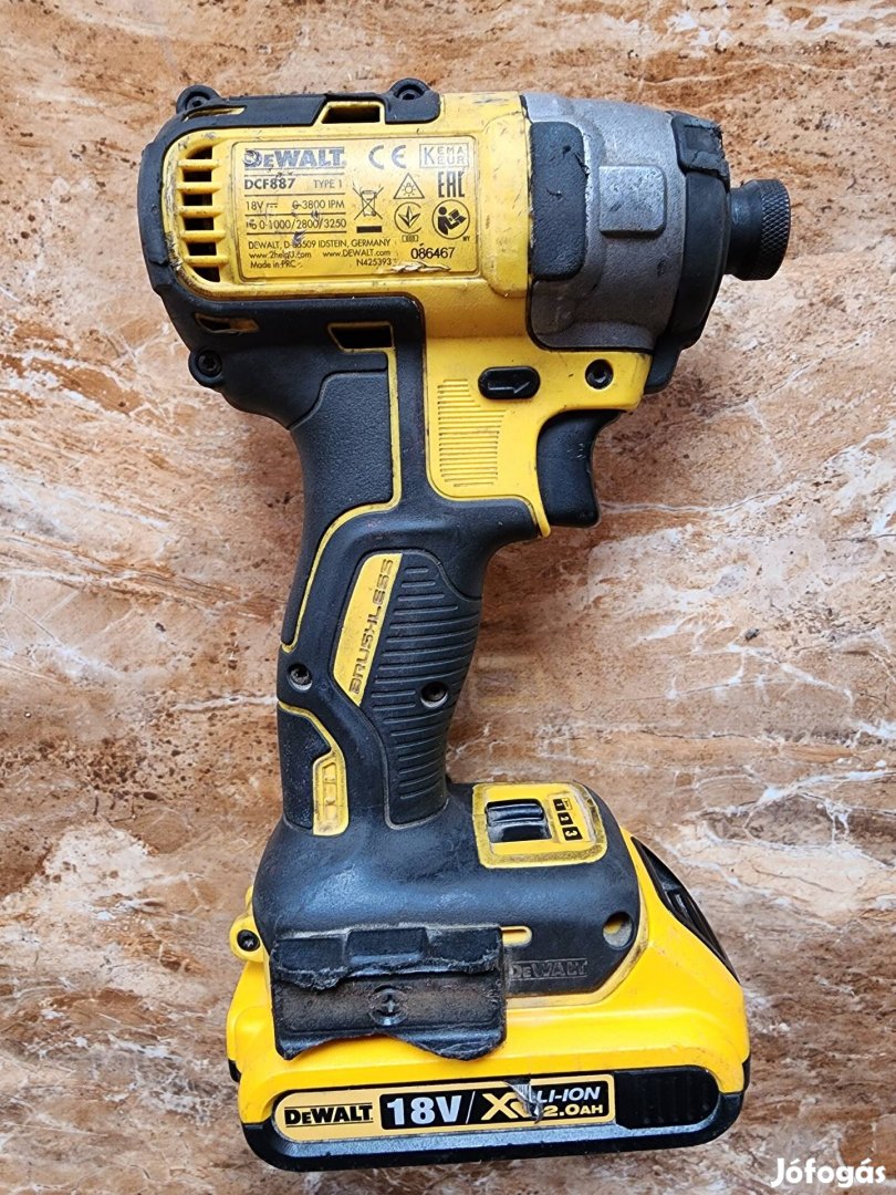 Dewalt DCF 887 ütve csavarozó szénkefe mentes