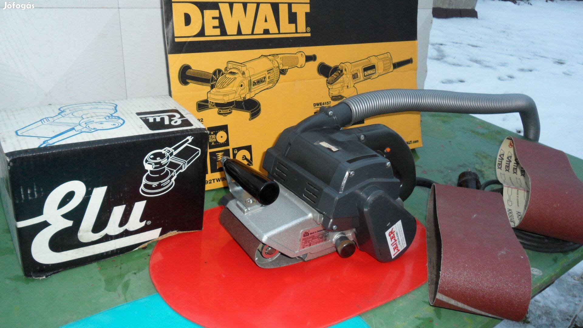 Dewalt ELU szalag csiszoló 11 cm fára fémre ipari csiszológép Bosch la