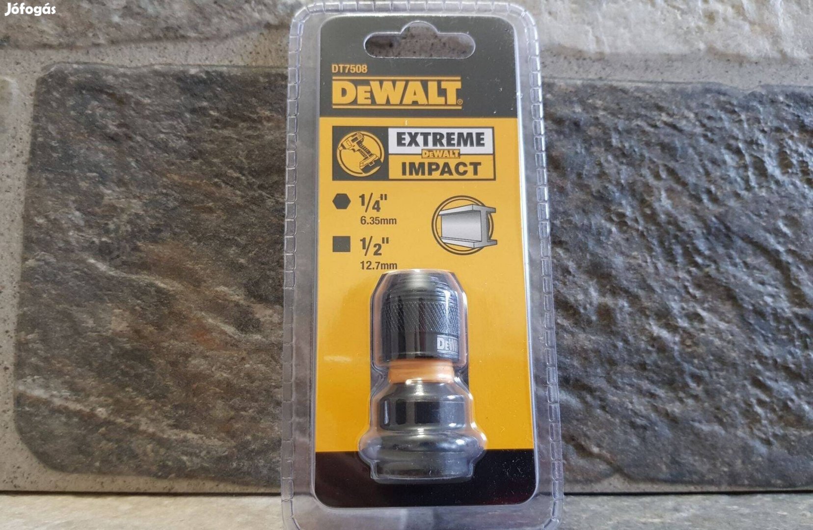 Dewalt Gépi Bitbefogó Adapter / Tokmány 1/2" - 1/4" hex