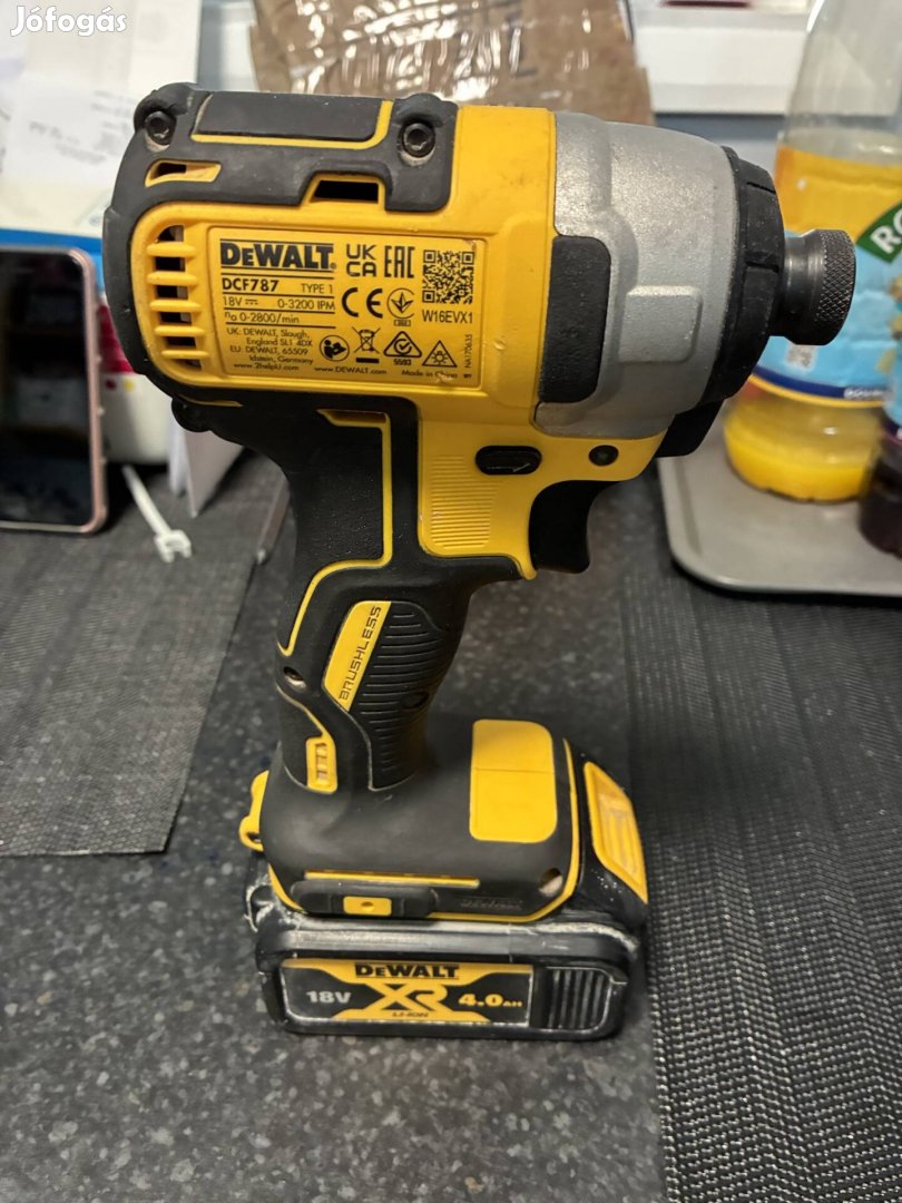 Dewalt csavarozó+4Ah akkumulátorral eladó