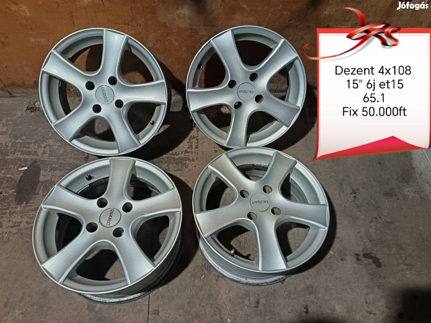 Dezent 4x108 15 col Peugeot /citroen alufelni szett 