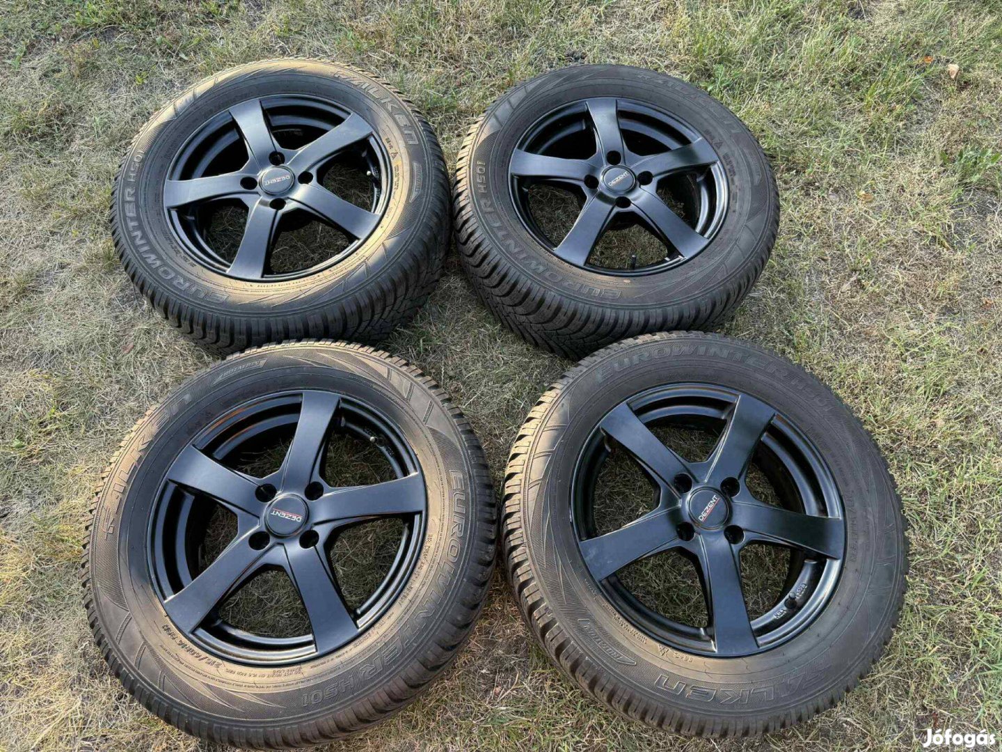 Dezent alu gyári fekete 5x108 Peugeot Fulda 215/60 R16 gumikkal