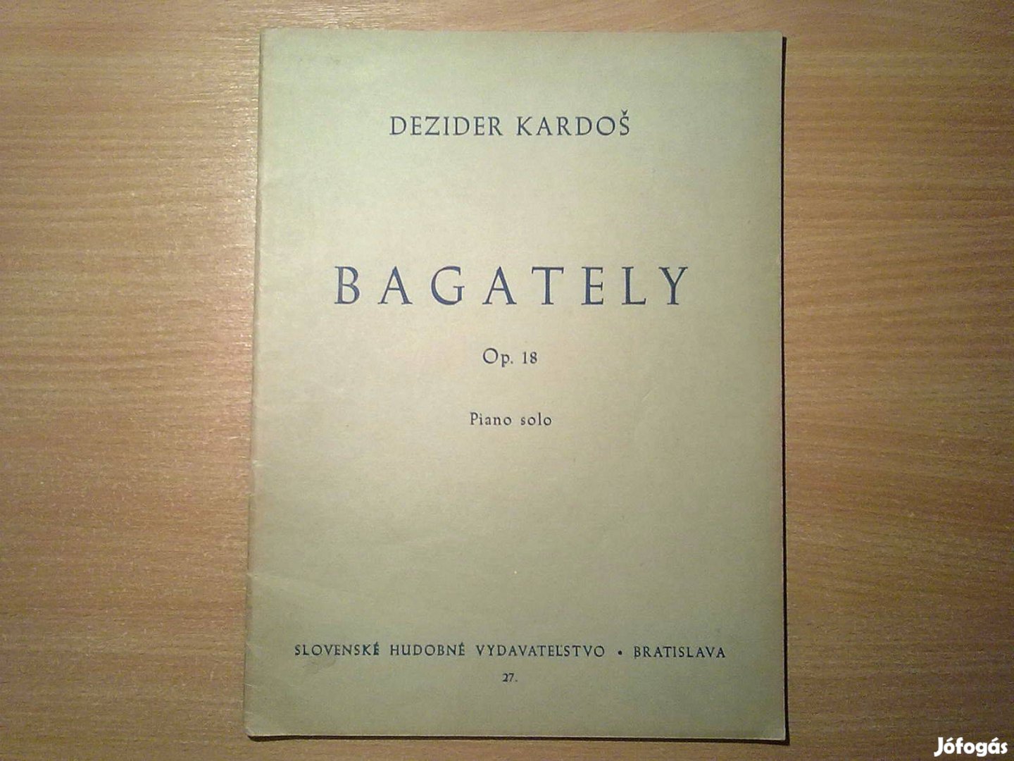 Dezider Kardos - Bagately Op. 18, Piano solo