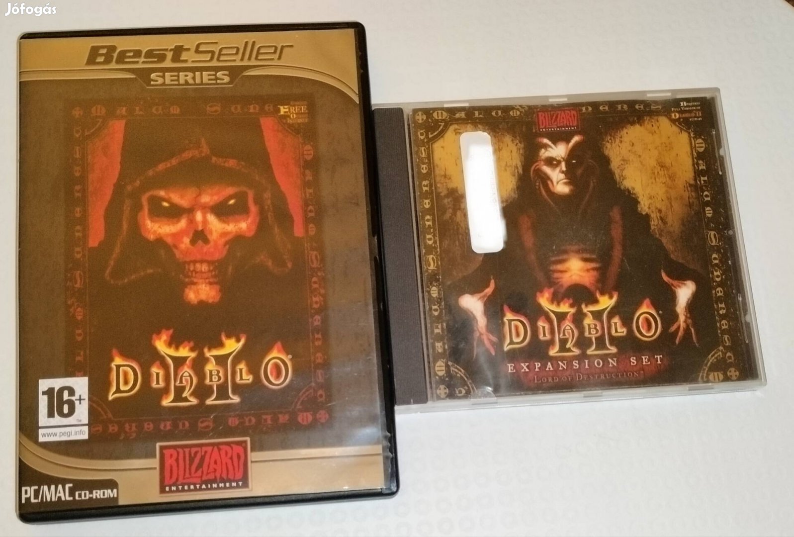 Diablo 2 + kiegészítő set pc játék, 4 lemezes 