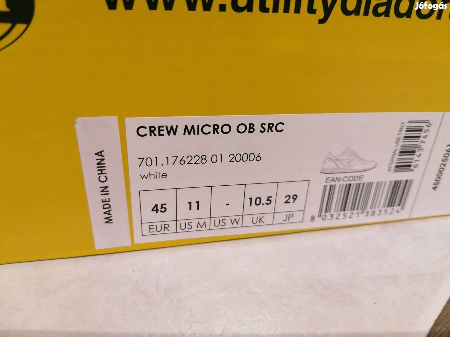 Diadora Utility crew munkavédelmi cipő 45ös