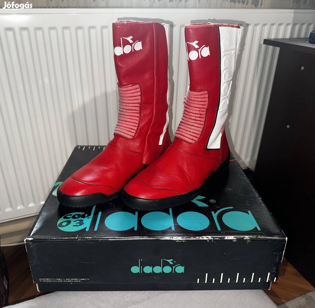 Diadora retro, motoros bőrcsizma (43-as)