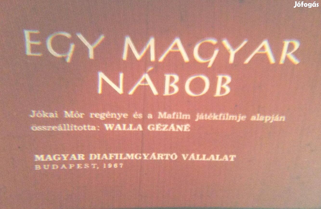 Diafilm Egy magyar nábob diafilm Retró régi dia film