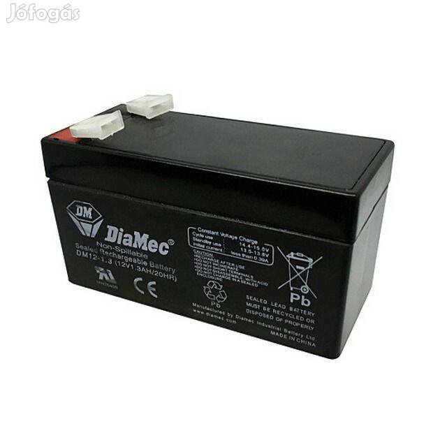 Diamec 12V Zselés Akkumulátor 1,3Ah ()