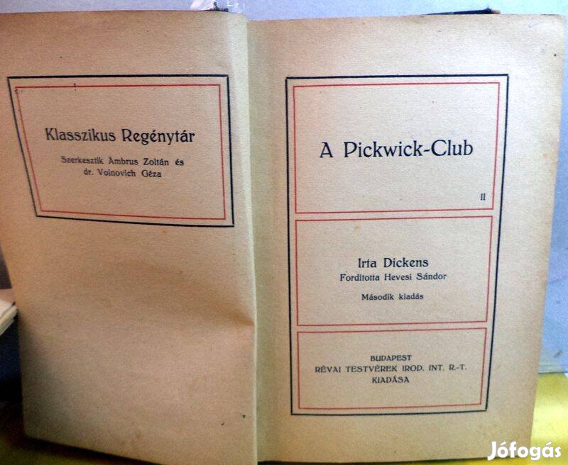 Dickens: A Pickwick - Club I - II