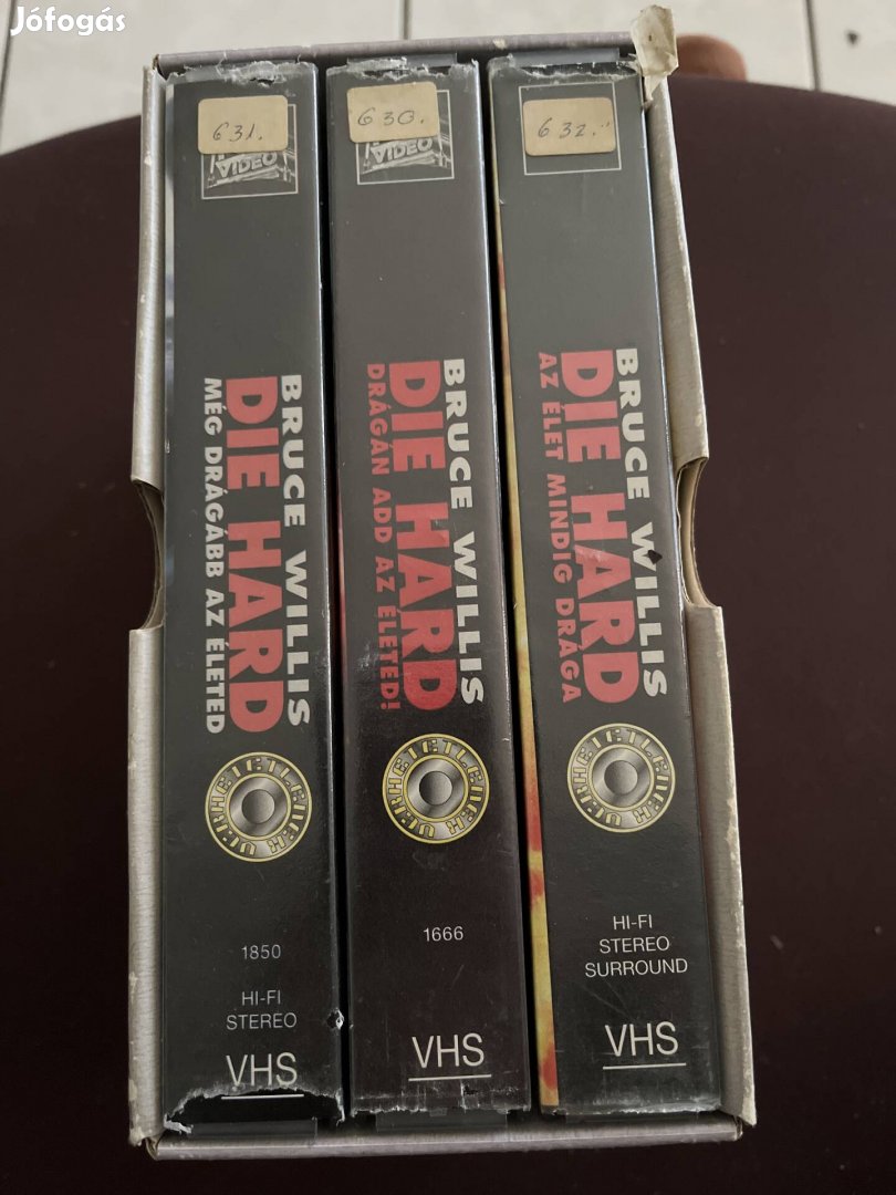 Die hard trilógia diszdobozos vhs akció