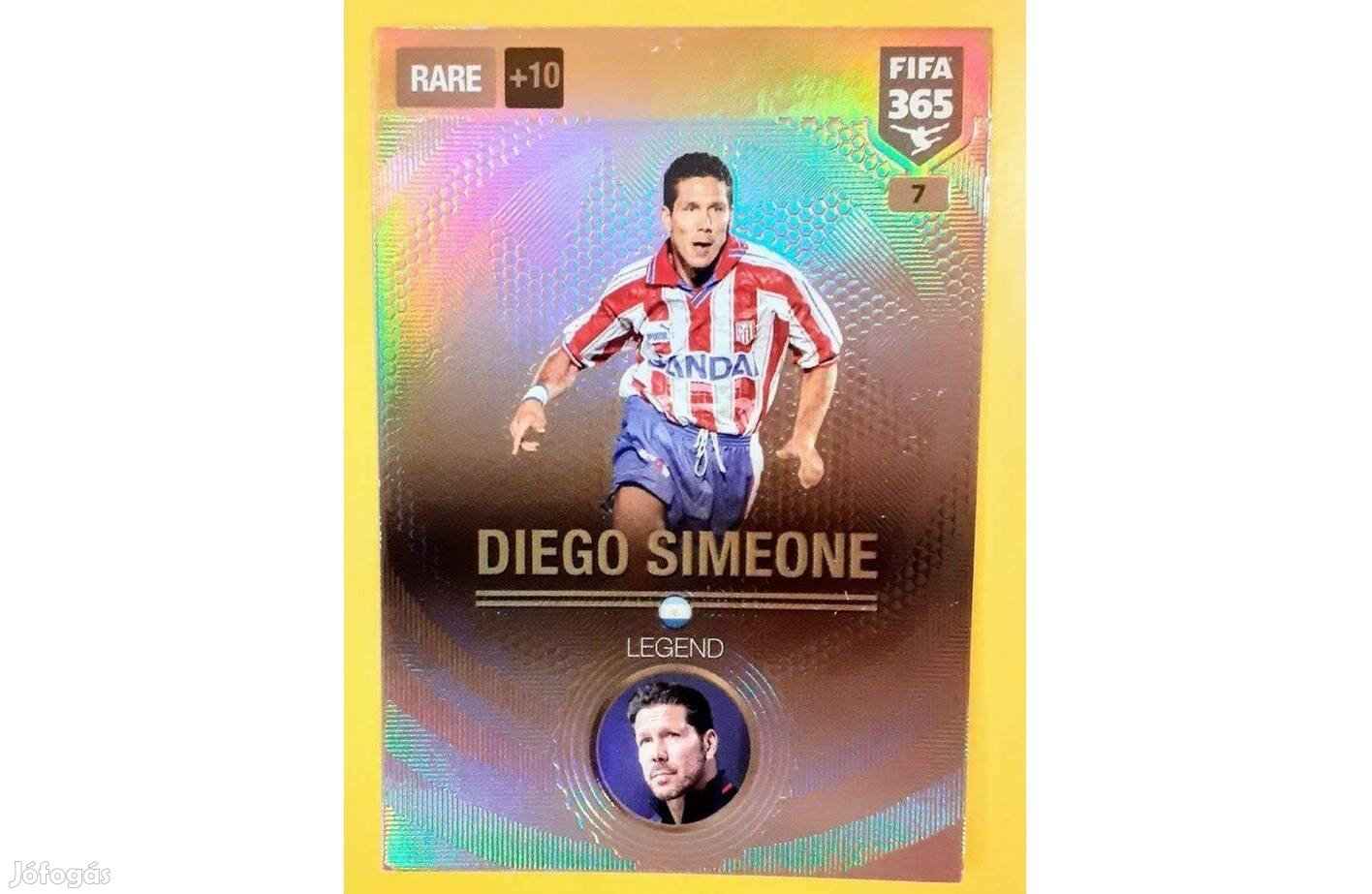 Diego Simeone Atlético Madrid Rare Legend focis kártya FIFA 2017