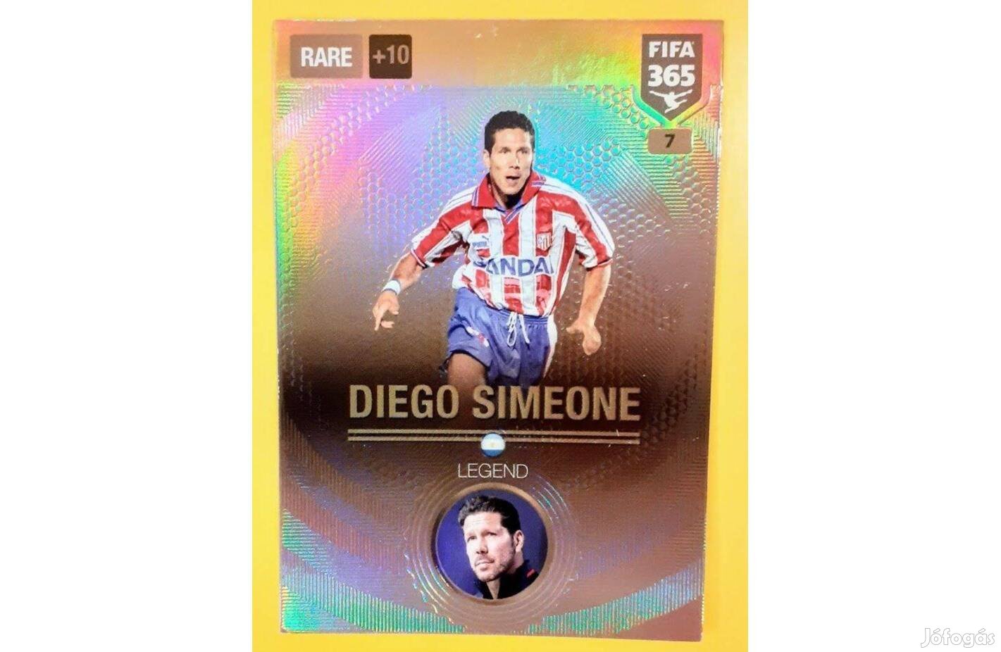 Diego Simeone Atlético Madrid Rare Legend focis kártya FIFA 2017