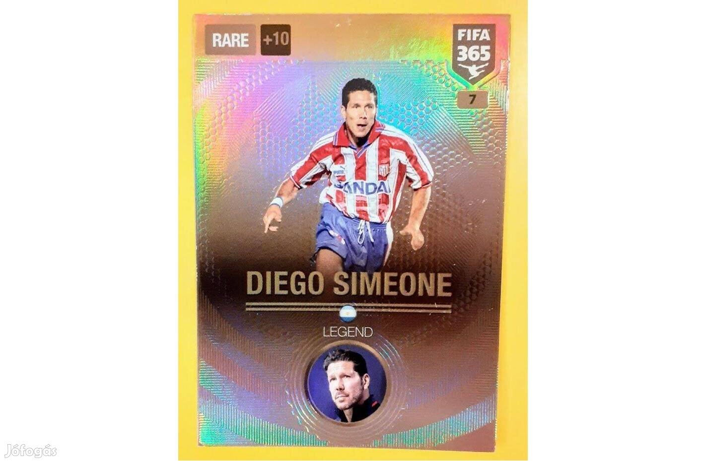 Diego Simeone Atlético Madrid Rare Legend focis kártya FIFA 2017