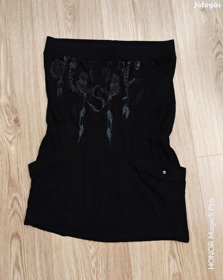 Diesel női fekete sportos pánt nélküli felső S