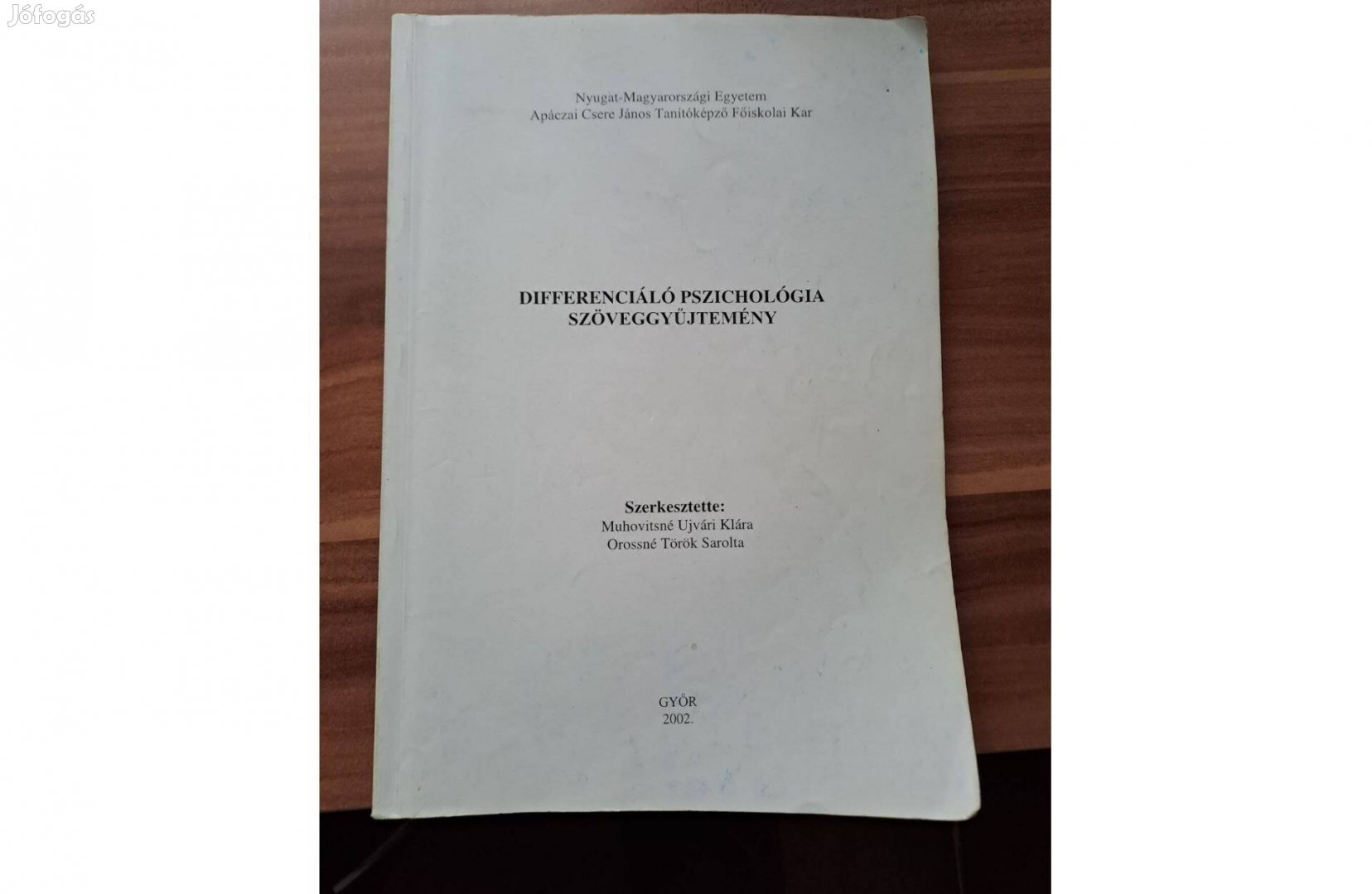 Differenciáló Pszichológia Szöveggyűjtemény