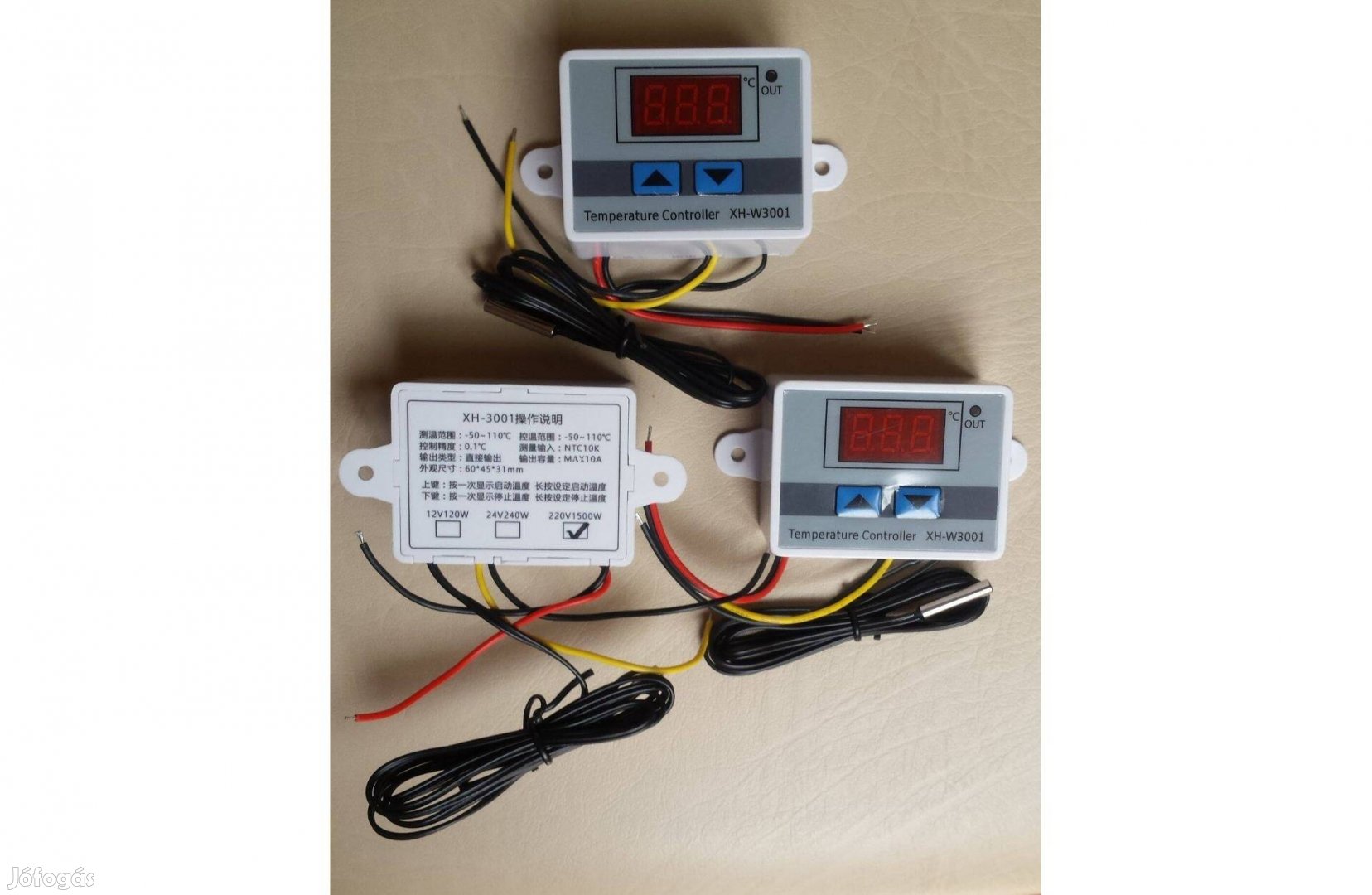 Dig. termosztát -50.+110 C hűtő/fűtő üzemmód 230V 10A