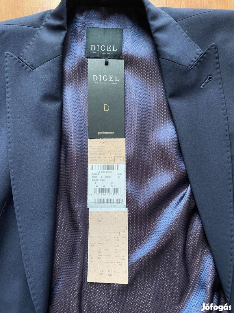 Digel preference sötétkék gyapjú 85 zakó 50es