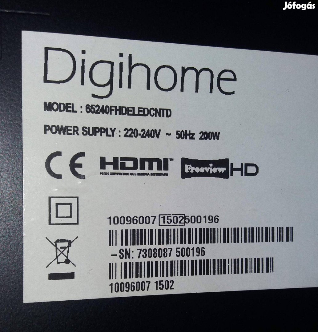 Digihome 65" LED tv háttér világítás 65240Fhdeledcntd