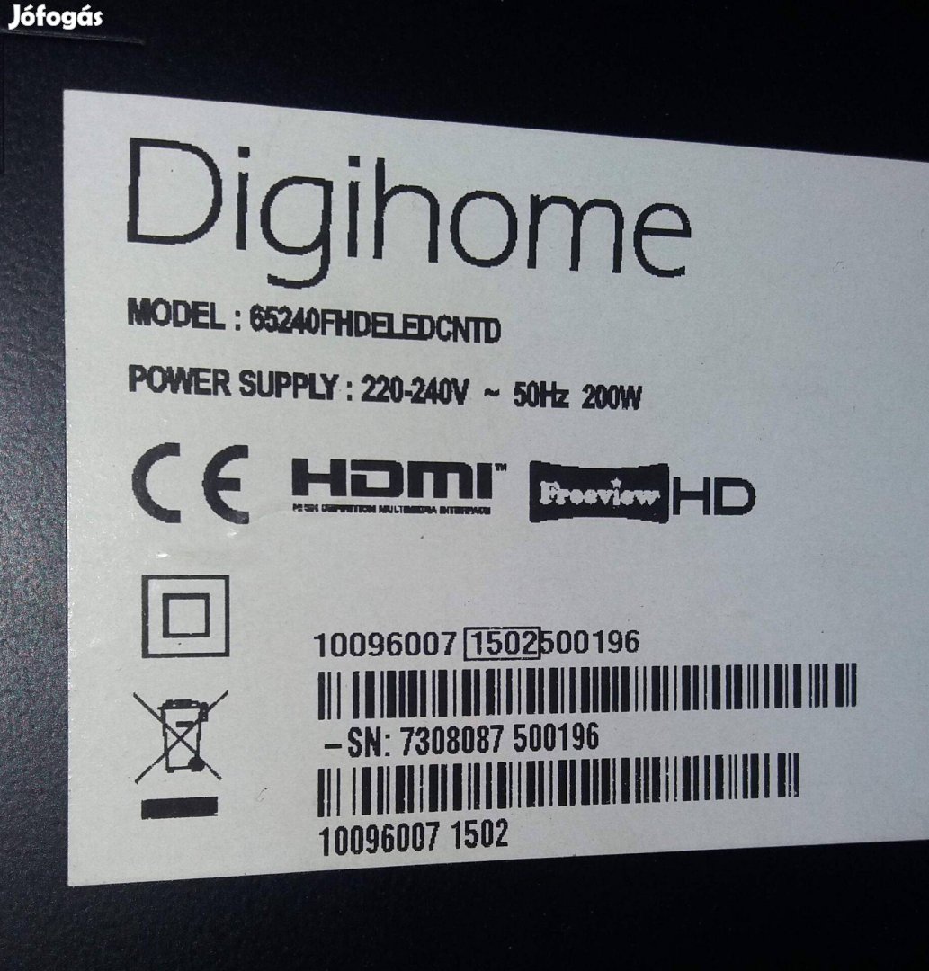 Digihome 65" LED tv háttér világítás 65240Fhdeledcntd eladó