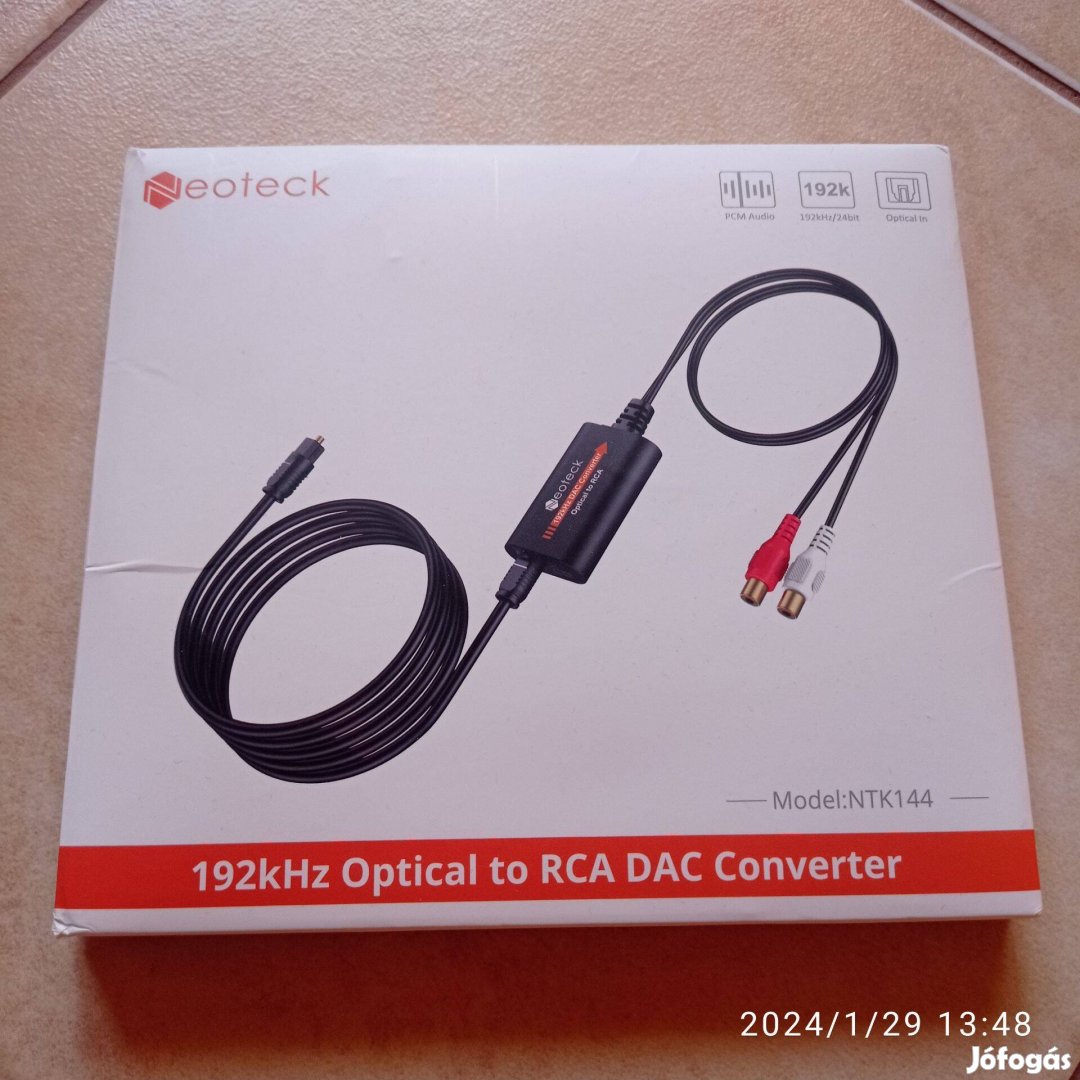 Digital to Audio konverter, DAC átalakító (optikai jelből analóg jel)