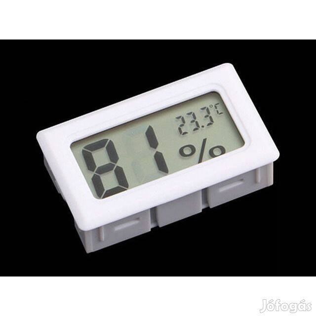 Digitális LCD Páratartalom mérő + Hőmérő (Fehér) ()