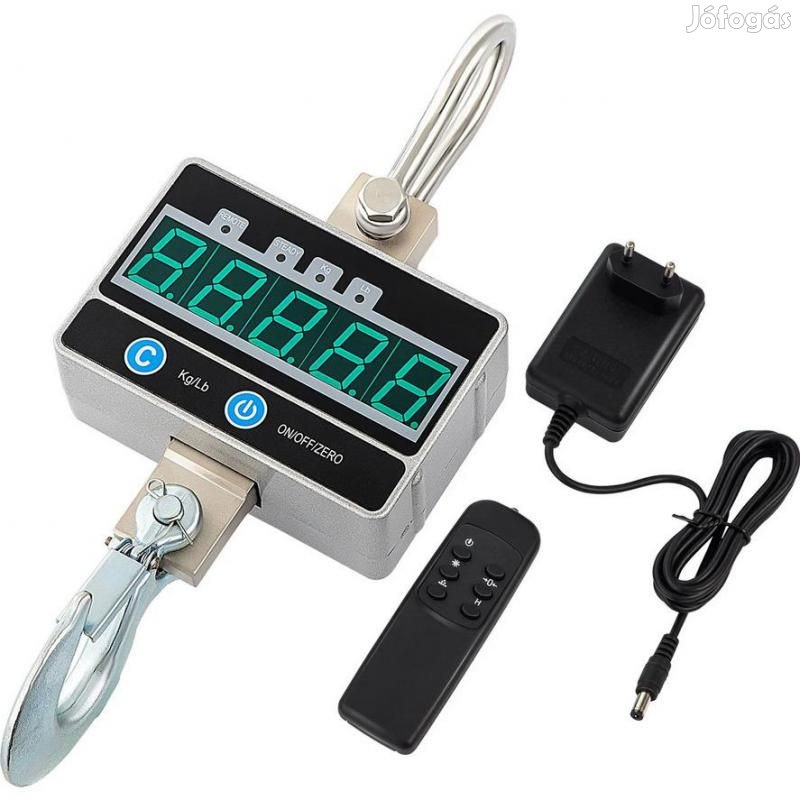 Digitális alumínium darumérleg, 1000 kg teherbírással, LCD