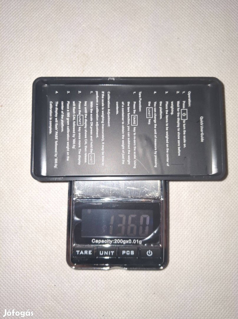 Digitális ékszermérleg 0.01g, 200g