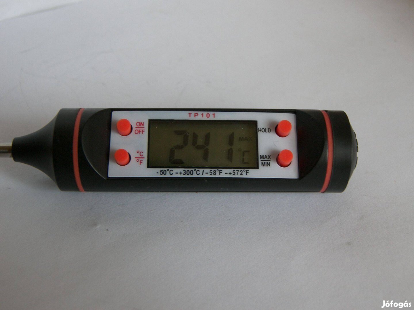 Digitális ételhőmérő húshőmérő max 300 C min max érték mérés
