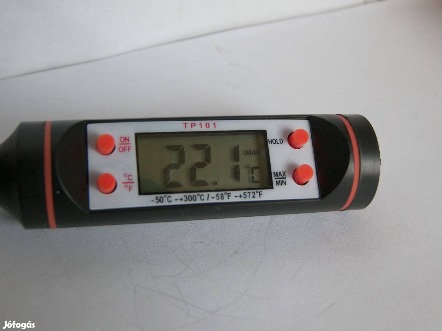 Digitális ételhőmérő húshőmérő max 300 C min max érték mérés