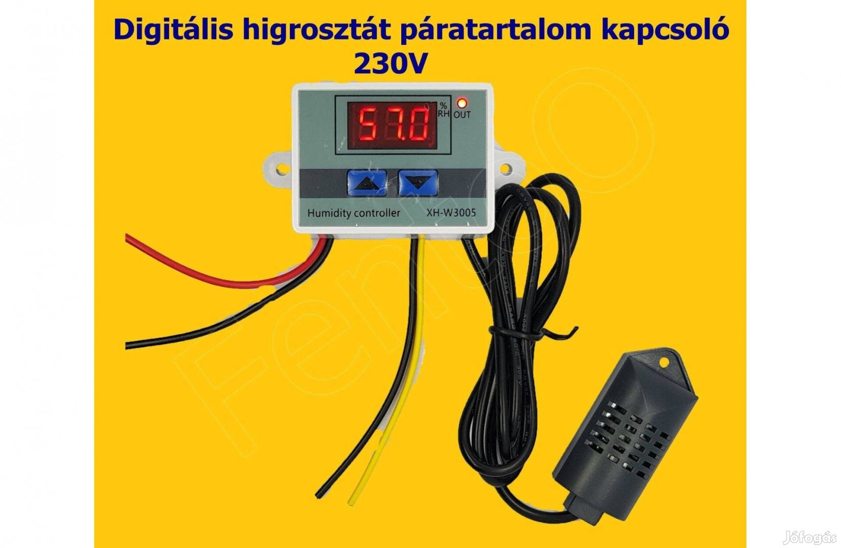 Digitális higrosztát páratartalom kapcsoló 230V