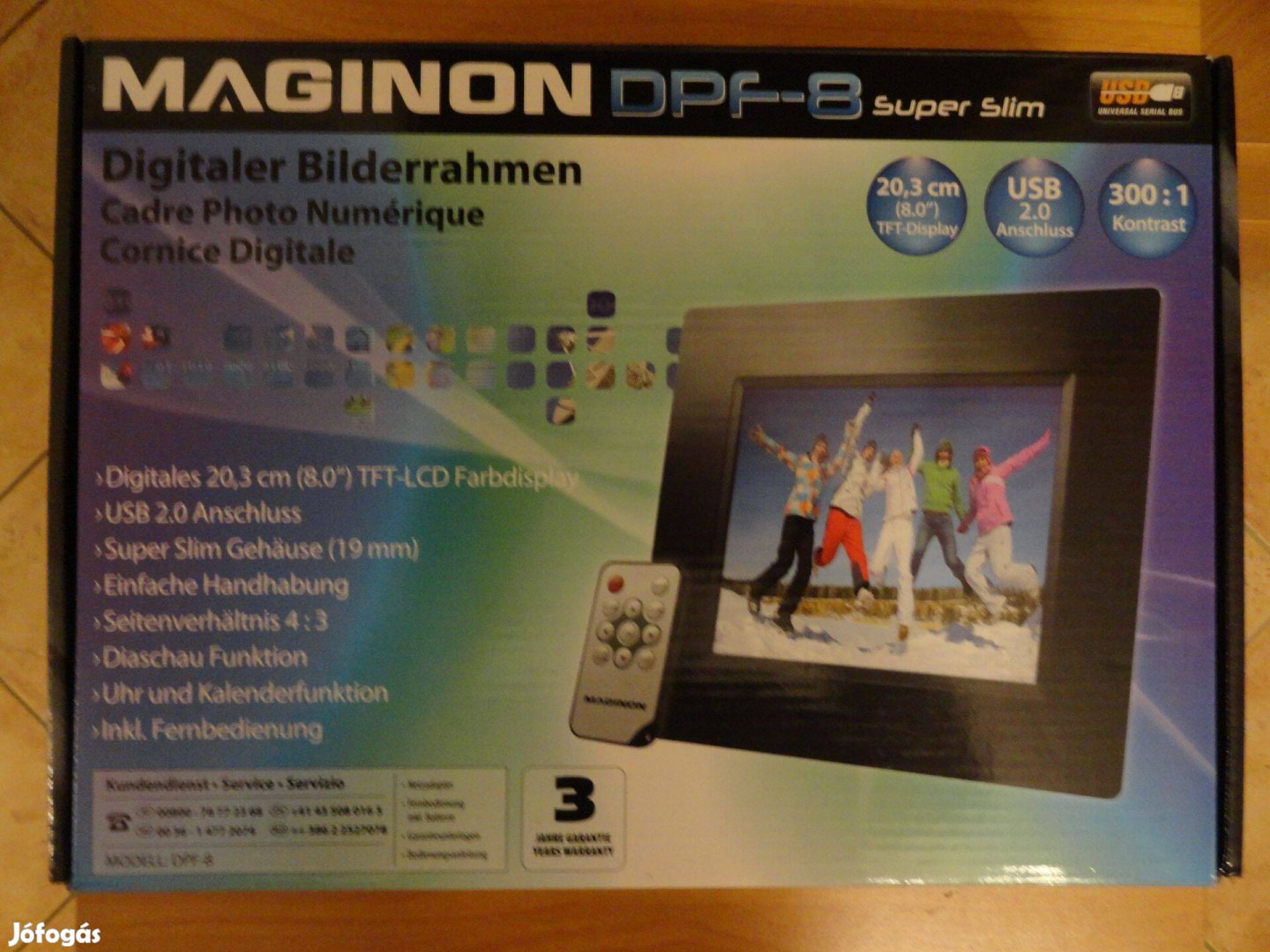 Digitális képkeret 8" Maginon DPF-8 Super Slim eladó