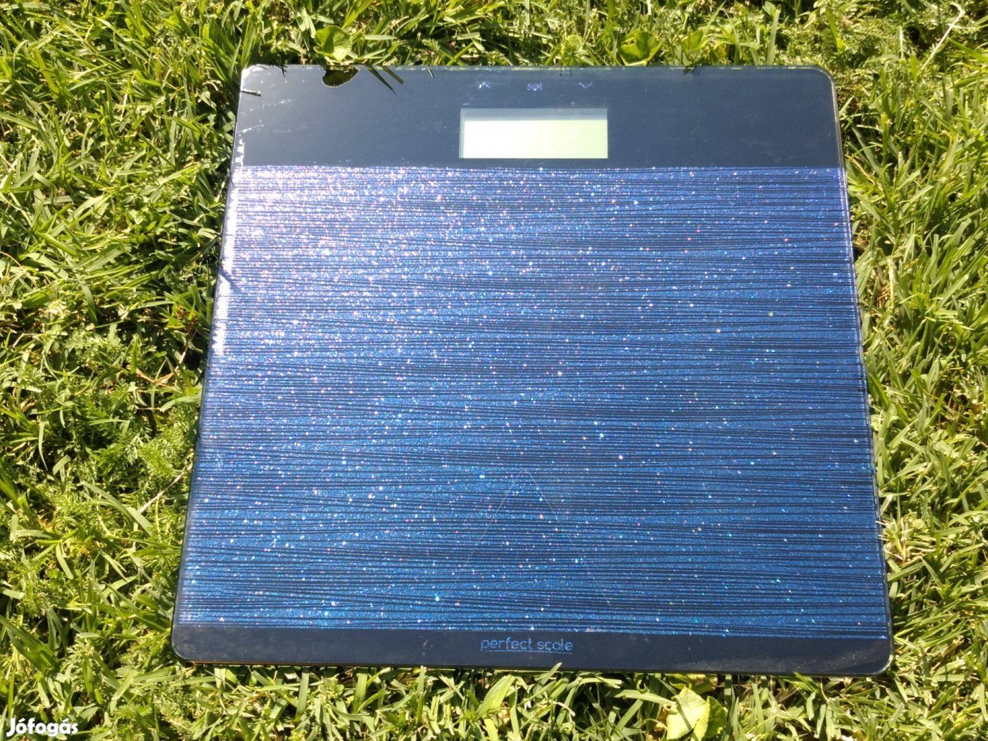 Digitális okosmérleg súlyoptimalizációs visszajelzéssel csillámos kék