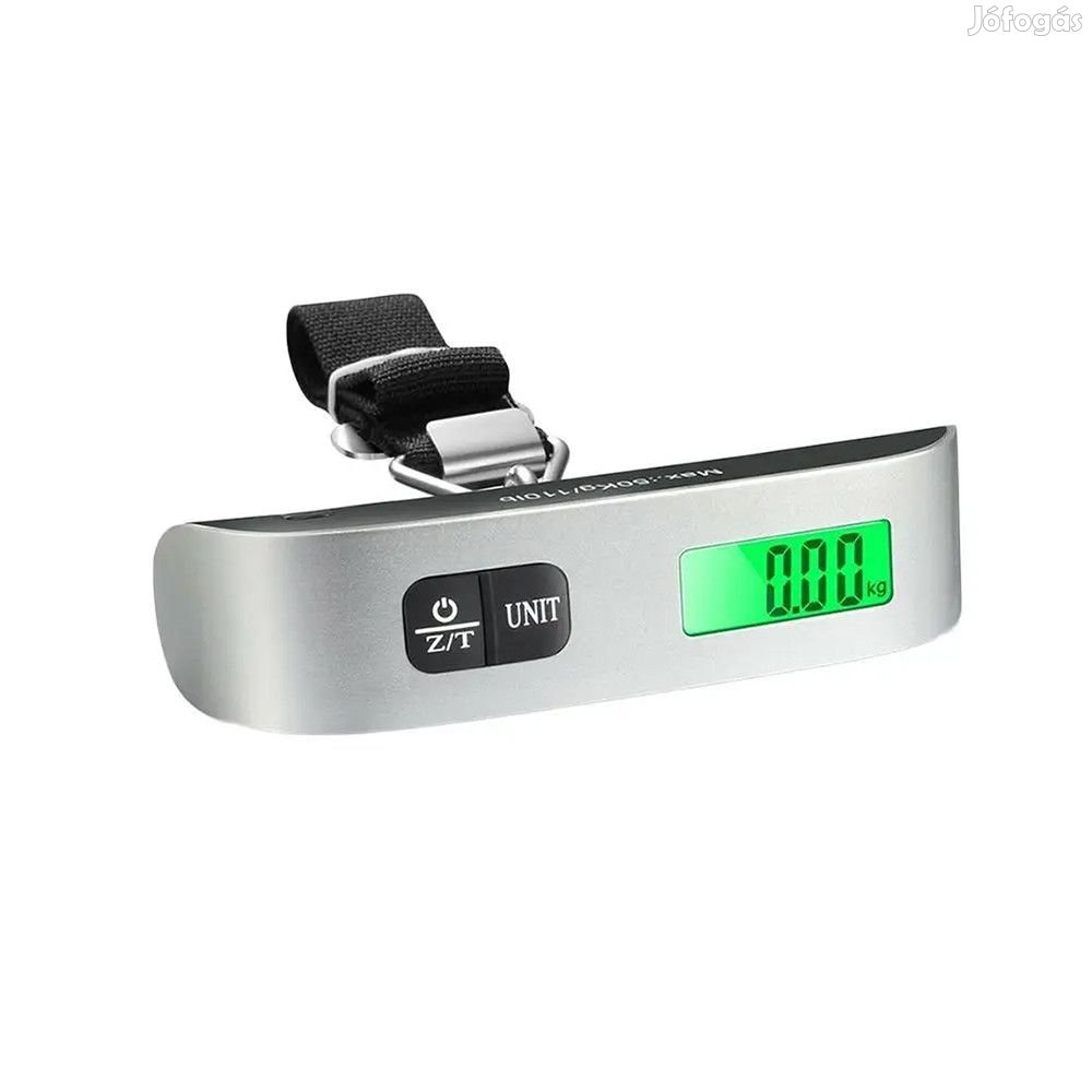 Digitális poggyászmérleg LCD kijelzővel, Max. 50 kg kapacitással, tár