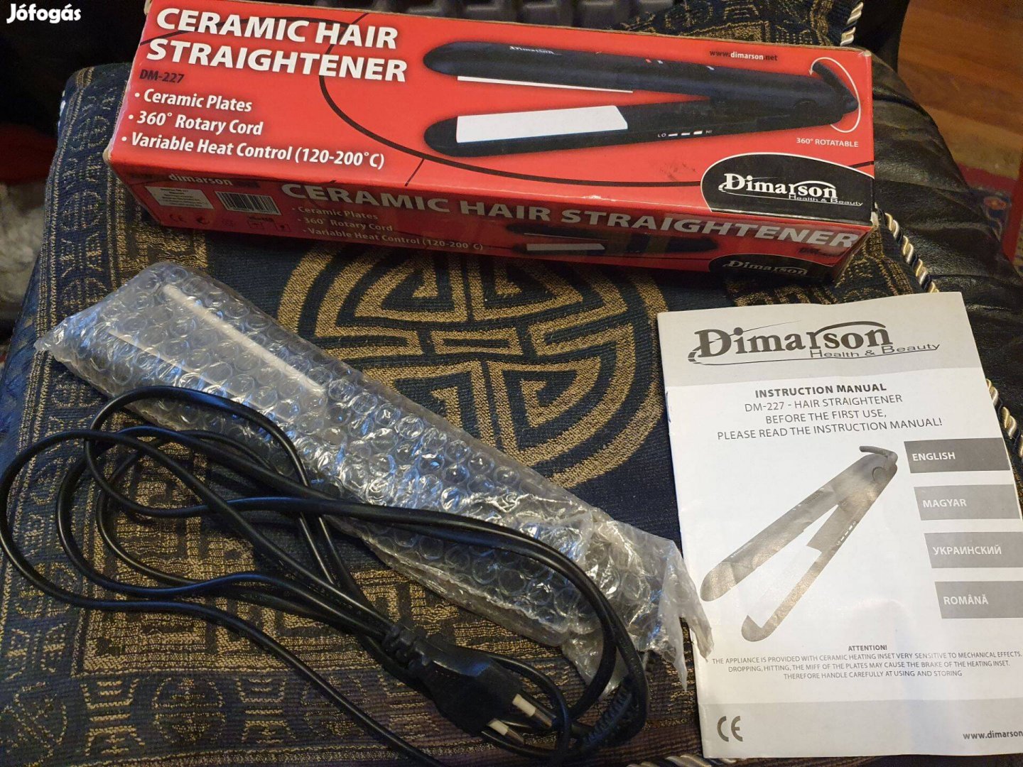Dimarson DM-227 kerámia hajvasaló +ajándék retro hajgöndörítő