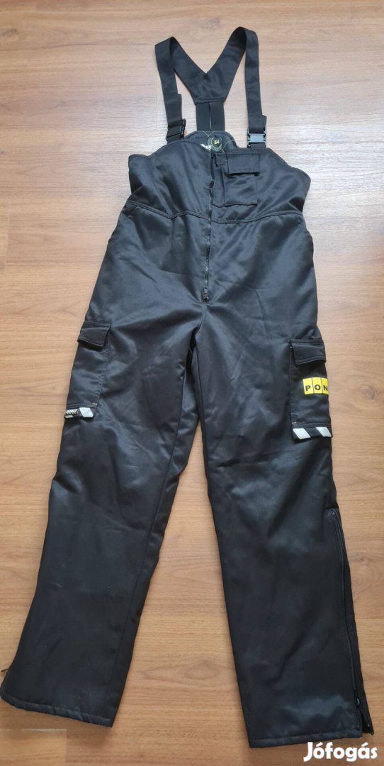 Dimex finn meleg téli bélelt kantáros hosszú fekete munkásnadrág 54 XL