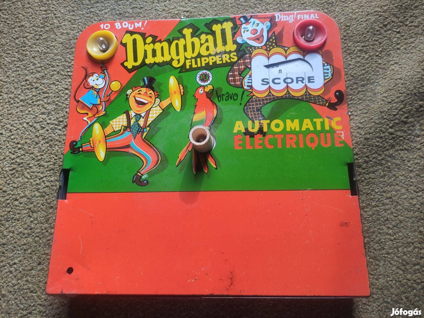 Dingball flipper retro lemez játék alkatrész szép állapotban
