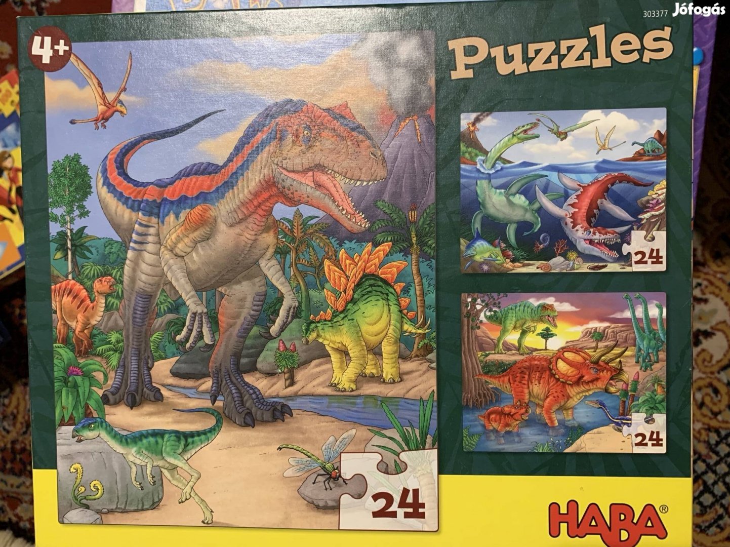 Dinós puzzle + ajándék puzzle