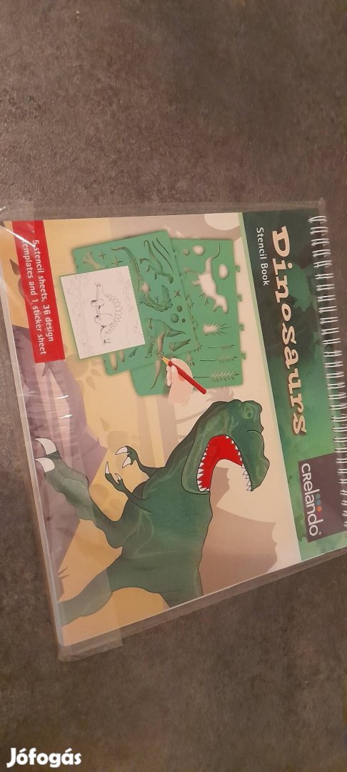 Dinoszaurusz foglalkoztató rajzolós könyv 