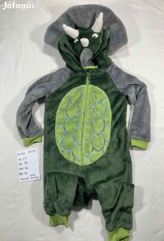 Dinoszaurusz jelmez, dino jelmez G543