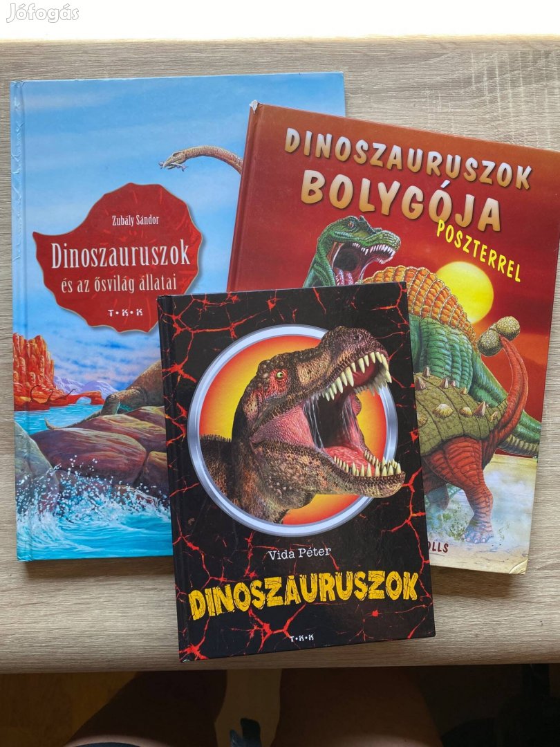 Dinoszauruszos ismeretterjesztő könyvek 3 db