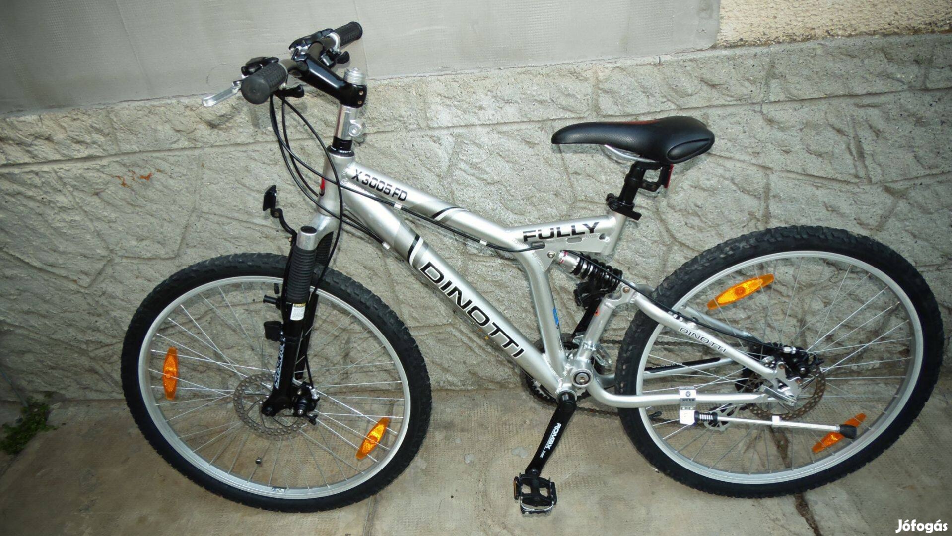 Dinotti tárcsafékes, MTB fully alu kerékpár, bicikli ( teleszkópos)